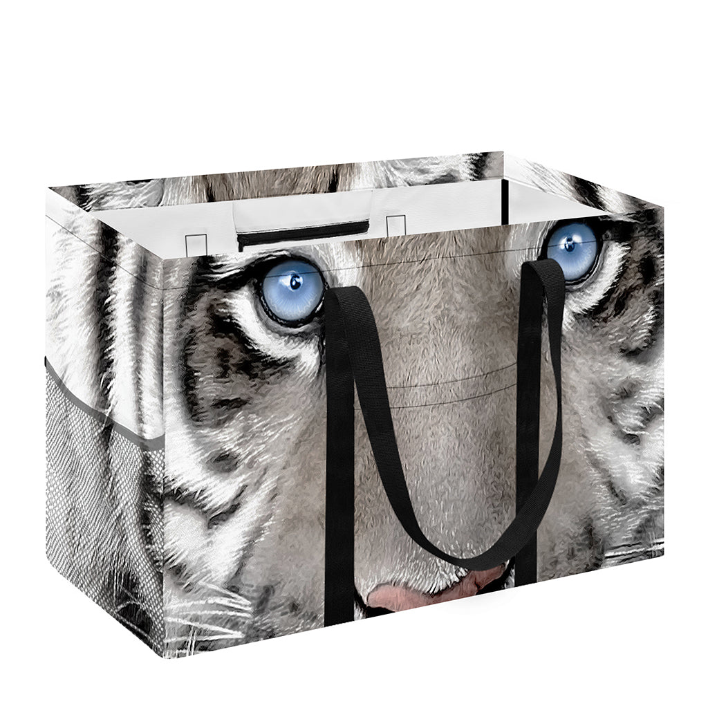 White Tiger Portrait Print Utility Tote Bag