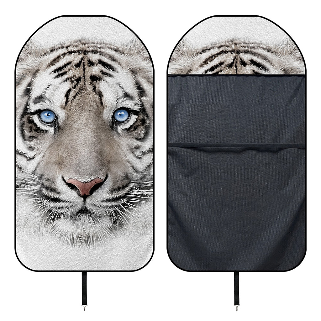White Tiger Portrait Print Waterproof Car Seat Cover