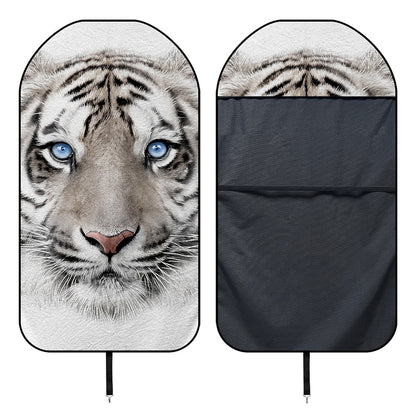 White Tiger Portrait Print Waterproof Car Seat Cover