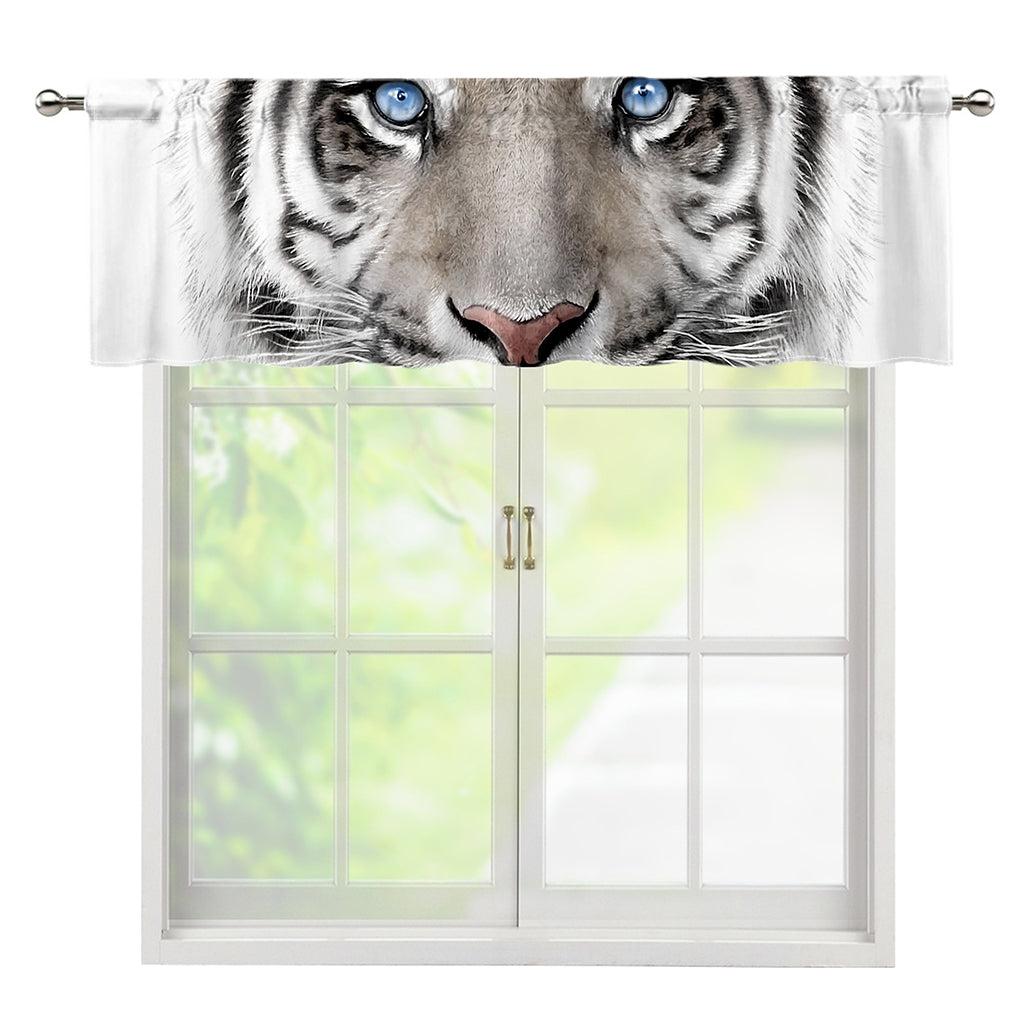 White Tiger Portrait Print Window Valance