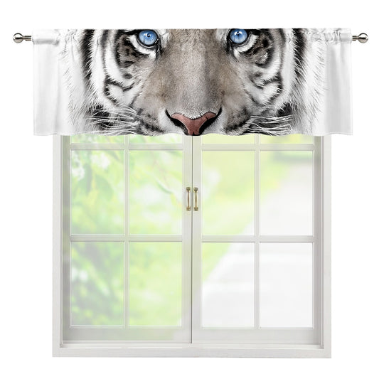 White Tiger Portrait Print Window Valance