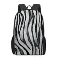 White Tiger Stripe Pattern Print 17 Inch Backpack