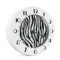 White Tiger Stripe Pattern Print Alarm Clock