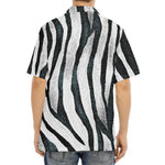 White Tiger Stripe Pattern Print Aloha Shirt