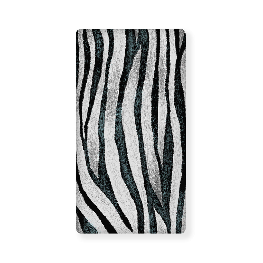 White Tiger Stripe Pattern Print Baby Crib Sheet
