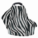 White Tiger Stripe Pattern Print Baby Seat Cover