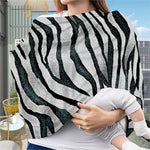 White Tiger Stripe Pattern Print Baby Seat Cover