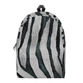 White Tiger Stripe Pattern Print School Backpack