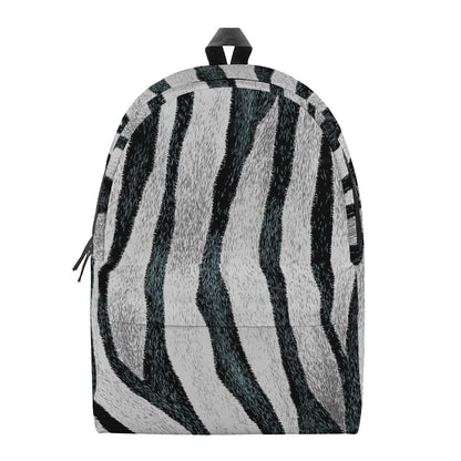 White Tiger Stripe Pattern Print Backpack