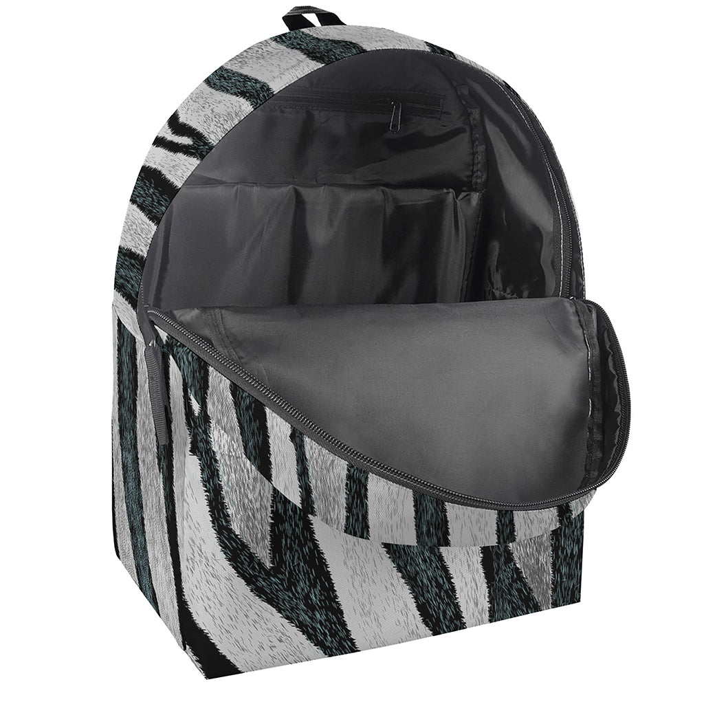 White Tiger Stripe Pattern Print Backpack