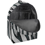 White Tiger Stripe Pattern Print Backpack