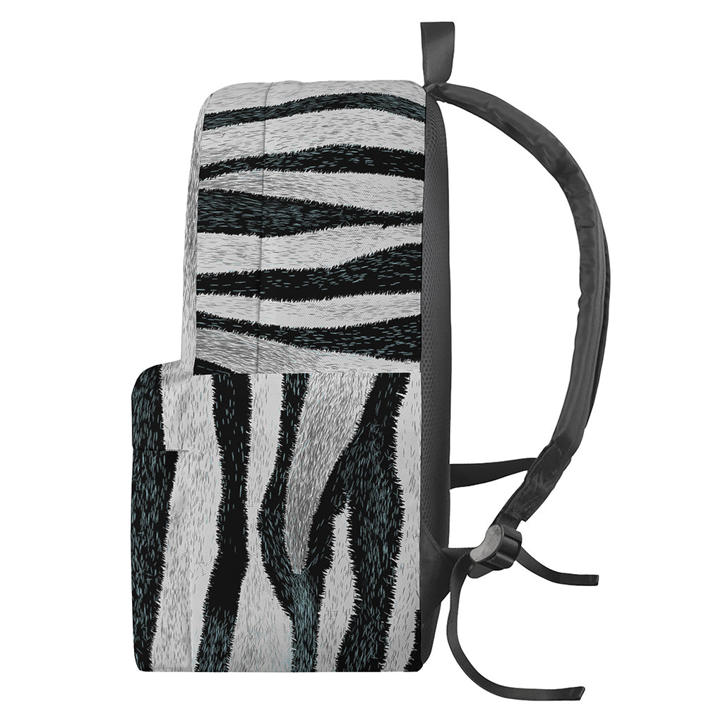 White Tiger Stripe Pattern Print Backpack