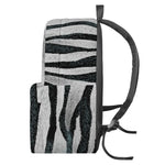 White Tiger Stripe Pattern Print Backpack