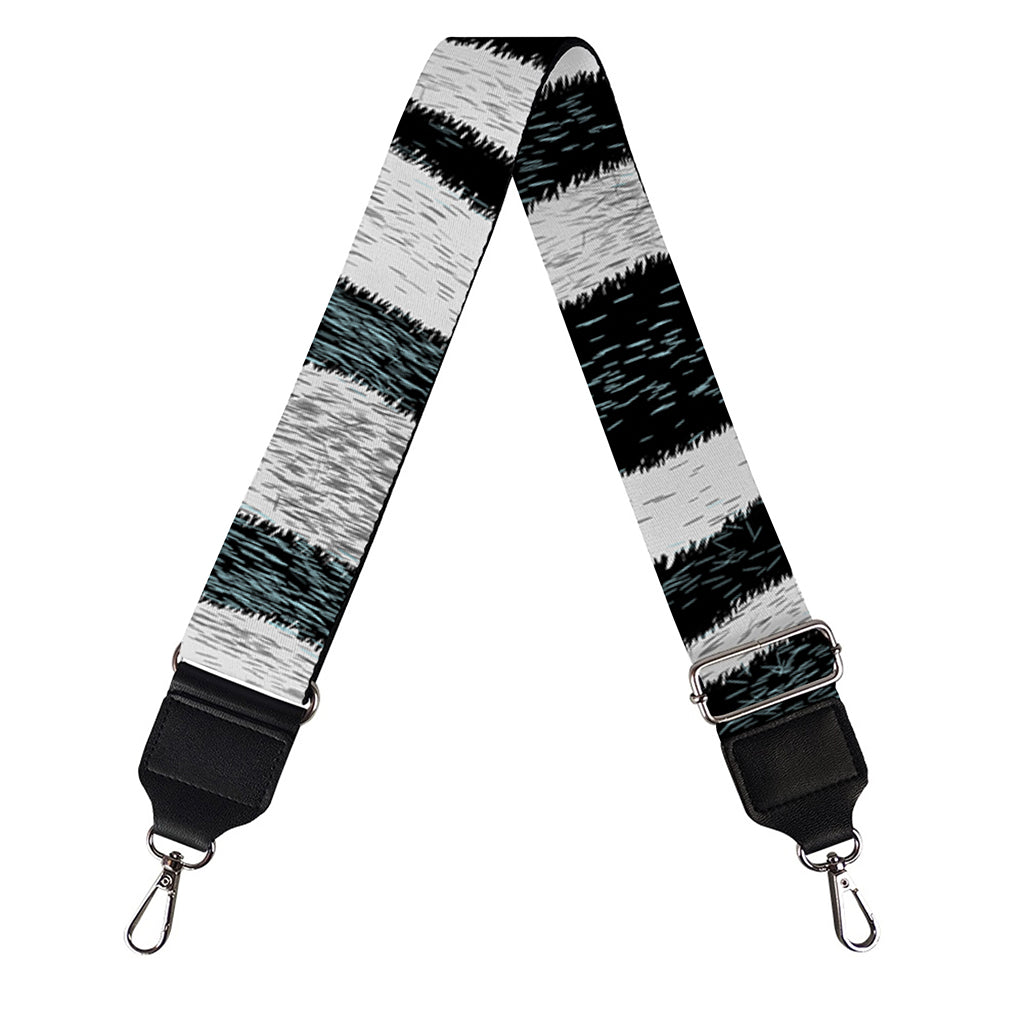 White Tiger Stripe Pattern Print Bag Strap