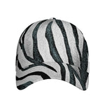 White Tiger Stripe Pattern Print Baseball Cap