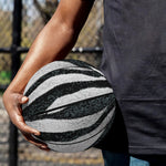 White Tiger Stripe Pattern Print Basketball