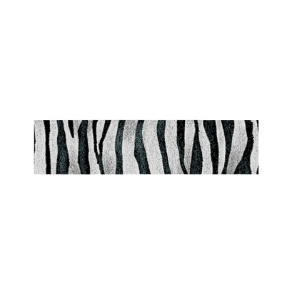 White Tiger Stripe Pattern Print Bed Runner