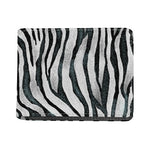 White Tiger Stripe Pattern Print Bifold Wallet
