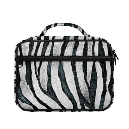 White Tiger Stripe Pattern Print Briefcase Bible Bag