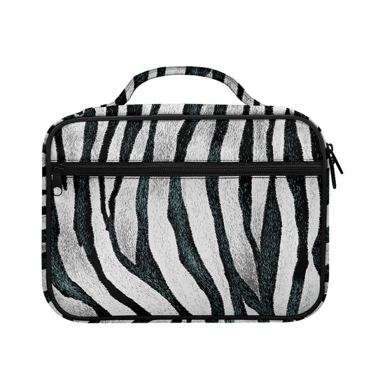 White Tiger Stripe Pattern Print Briefcase Bible Bag