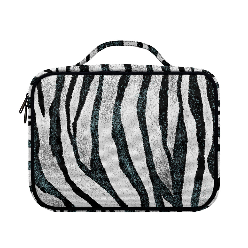 White Tiger Stripe Pattern Print Briefcase Bible Bag