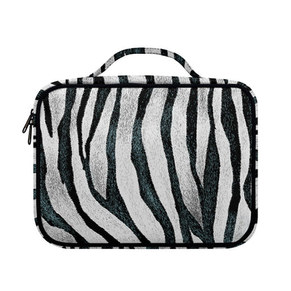 White Tiger Stripe Pattern Print Briefcase Bible Bag