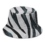White Tiger Stripe Pattern Print Bucket Hat