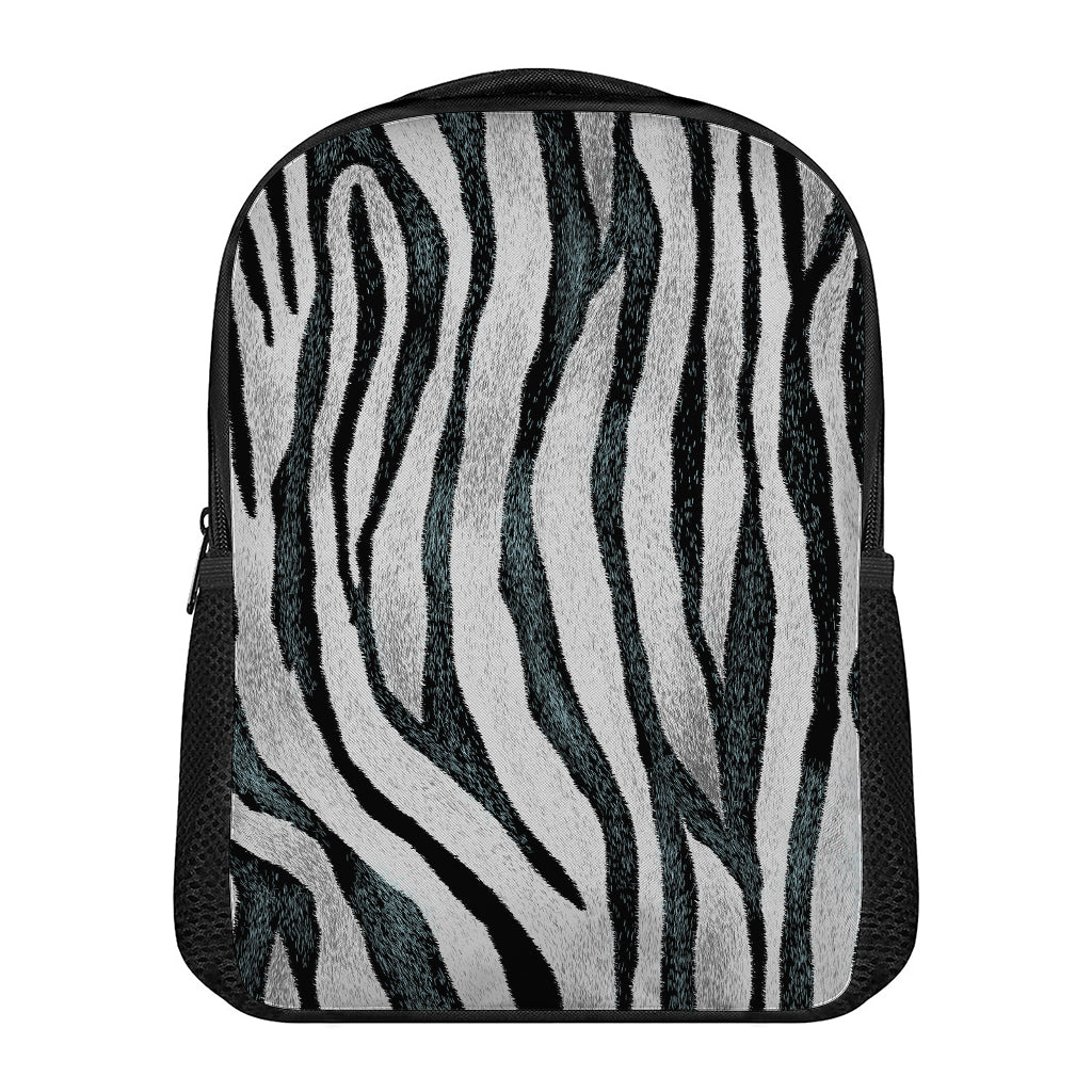 White Tiger Stripe Pattern Print Casual Backpack