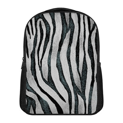 White Tiger Stripe Pattern Print Casual Backpack