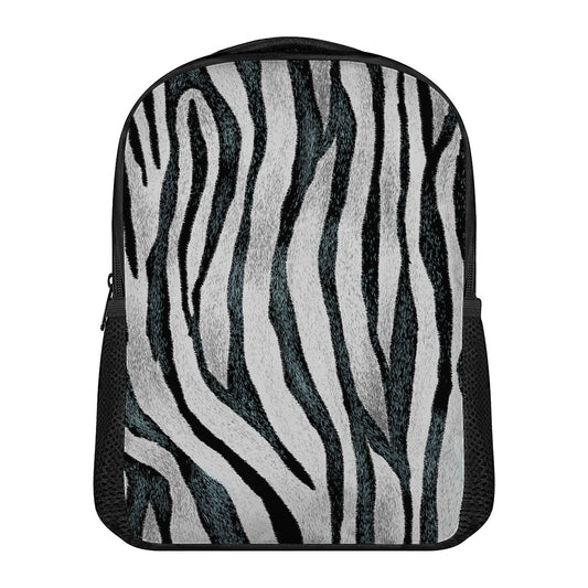 White Tiger Stripe Pattern Print Casual Backpack