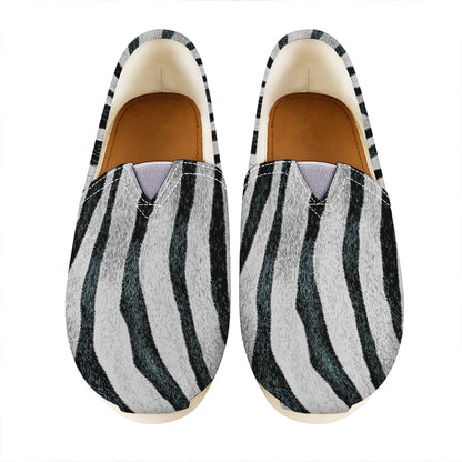 White Tiger Stripe Pattern Print Casual Shoes