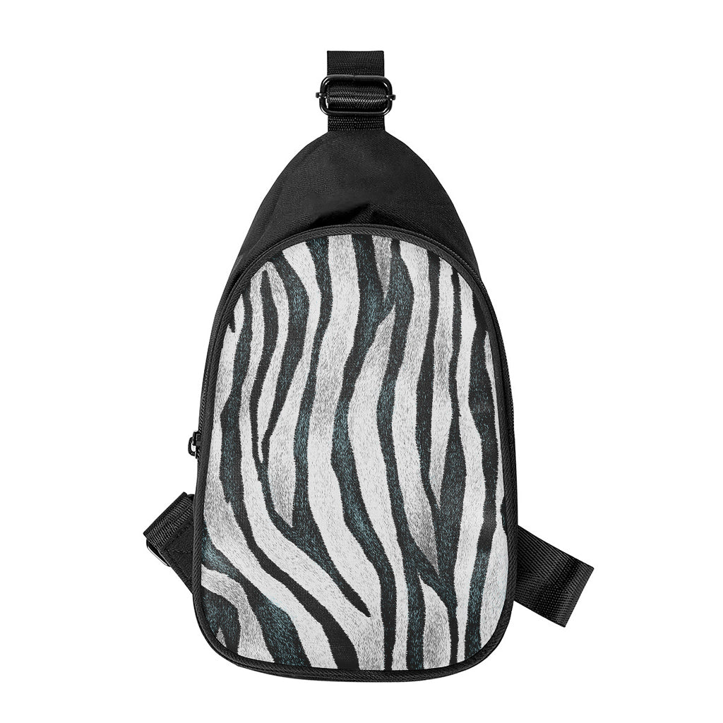 White Tiger Stripe Pattern Print Chest Bag