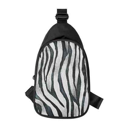 White Tiger Stripe Pattern Print Chest Bag