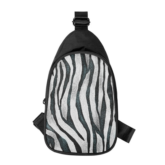 White Tiger Stripe Pattern Print Chest Bag