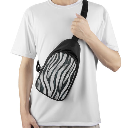 White Tiger Stripe Pattern Print Chest Bag
