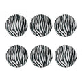 White Tiger Stripe Pattern Print Coaster Set