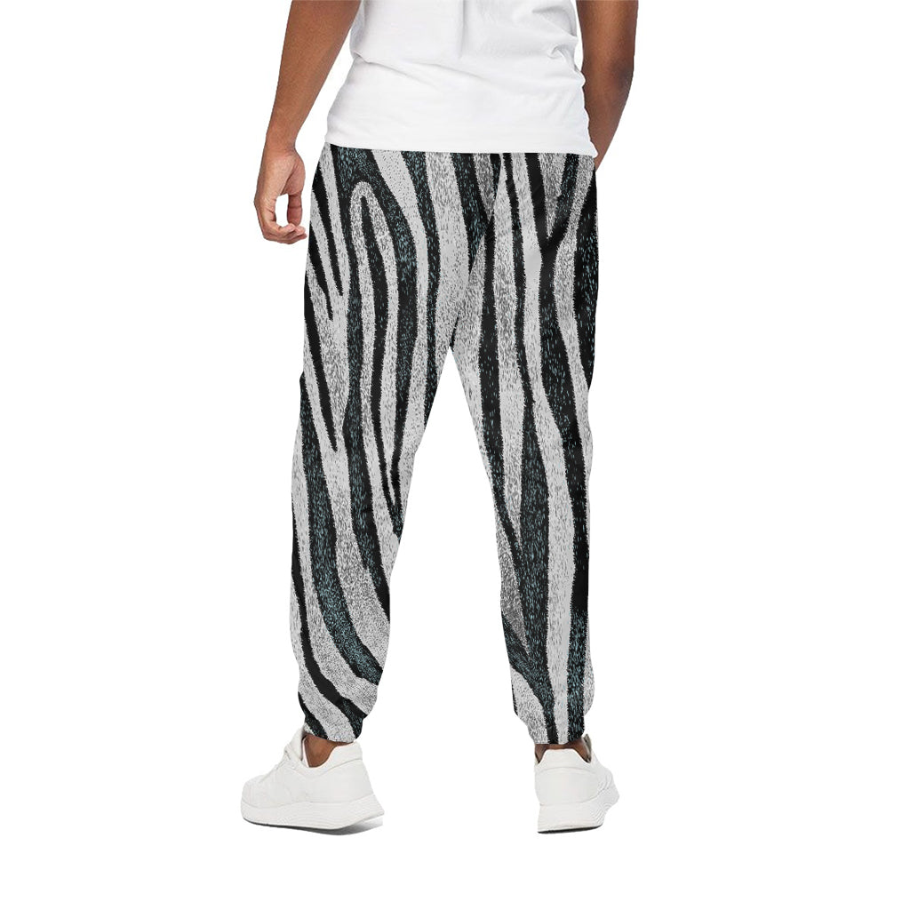 White Tiger Stripe Pattern Print Cotton Pants