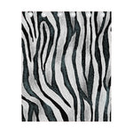White Tiger Stripe Pattern Print Curtain