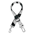 White Tiger Stripe Pattern Print Dog Seat Belt