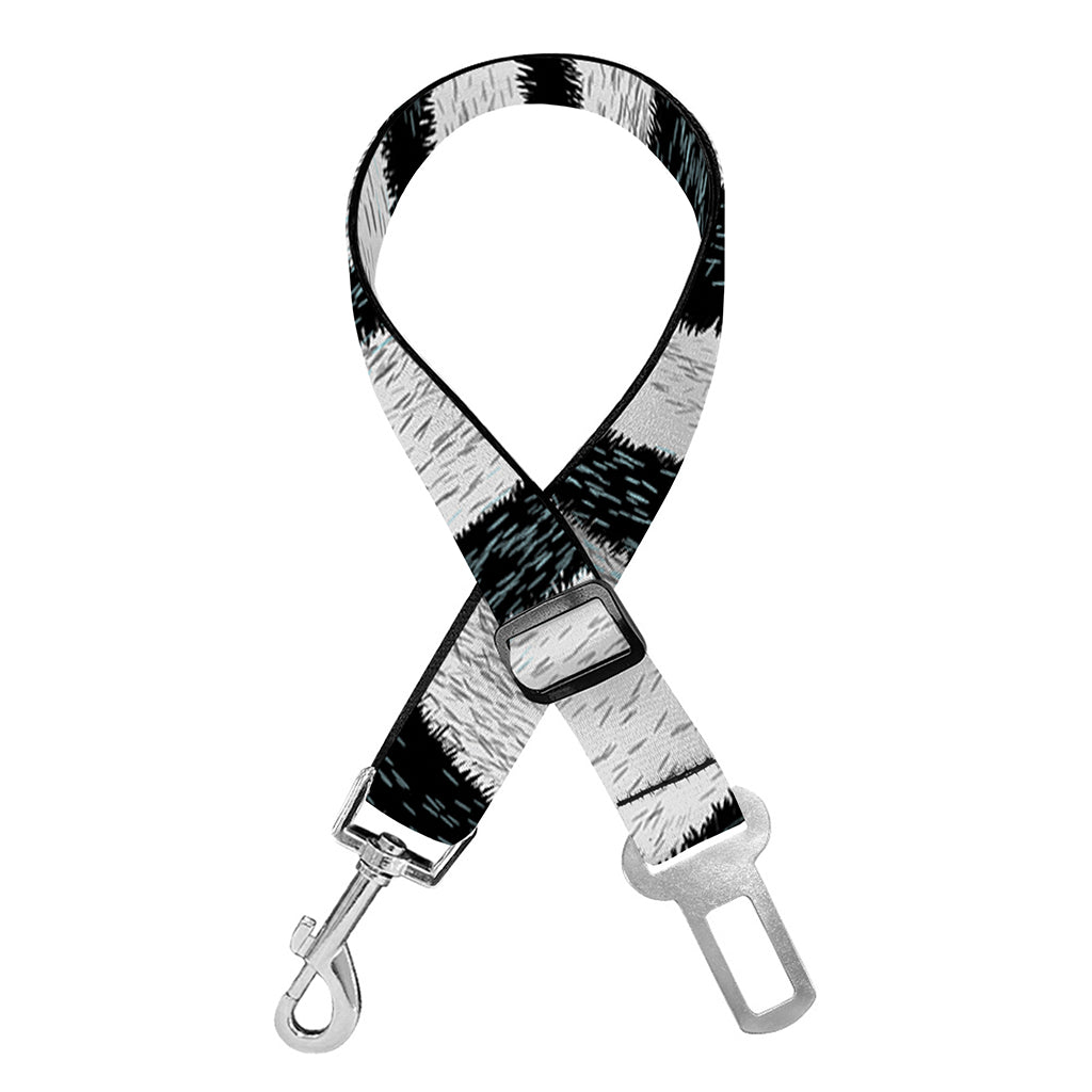 White Tiger Stripe Pattern Print Dog Seat Belt