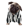 White Tiger Stripe Pattern Print Dog Zip Up Hoodie