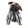 White Tiger Stripe Pattern Print Dog Zip Up Jacket