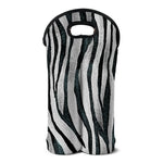 White Tiger Stripe Pattern Print Double Neoprene Wine Tote