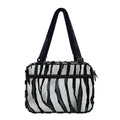 White Tiger Stripe Pattern Print Double Strap Bible Bag