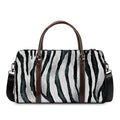 White Tiger Stripe Pattern Print Duffel Bag