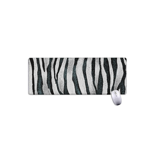 White Tiger Stripe Pattern Print Extended Mouse Pad