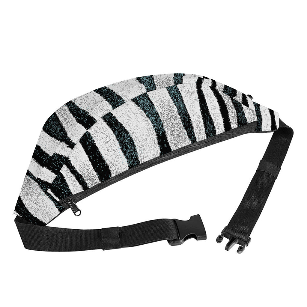 White Tiger Stripe Pattern Print Fanny Pack