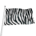White Tiger Stripe Pattern Print Flag