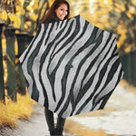 White Tiger Stripe Pattern Print Foldable Umbrella