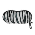 White Tiger Stripe Pattern Print Glasses Case